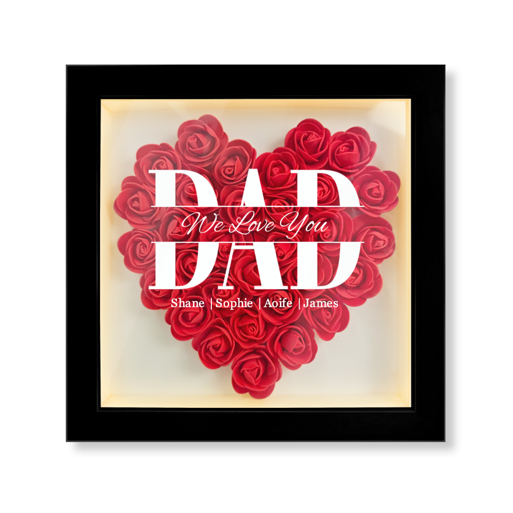 50% OFF Personalised Flower Shadow Box for DAD