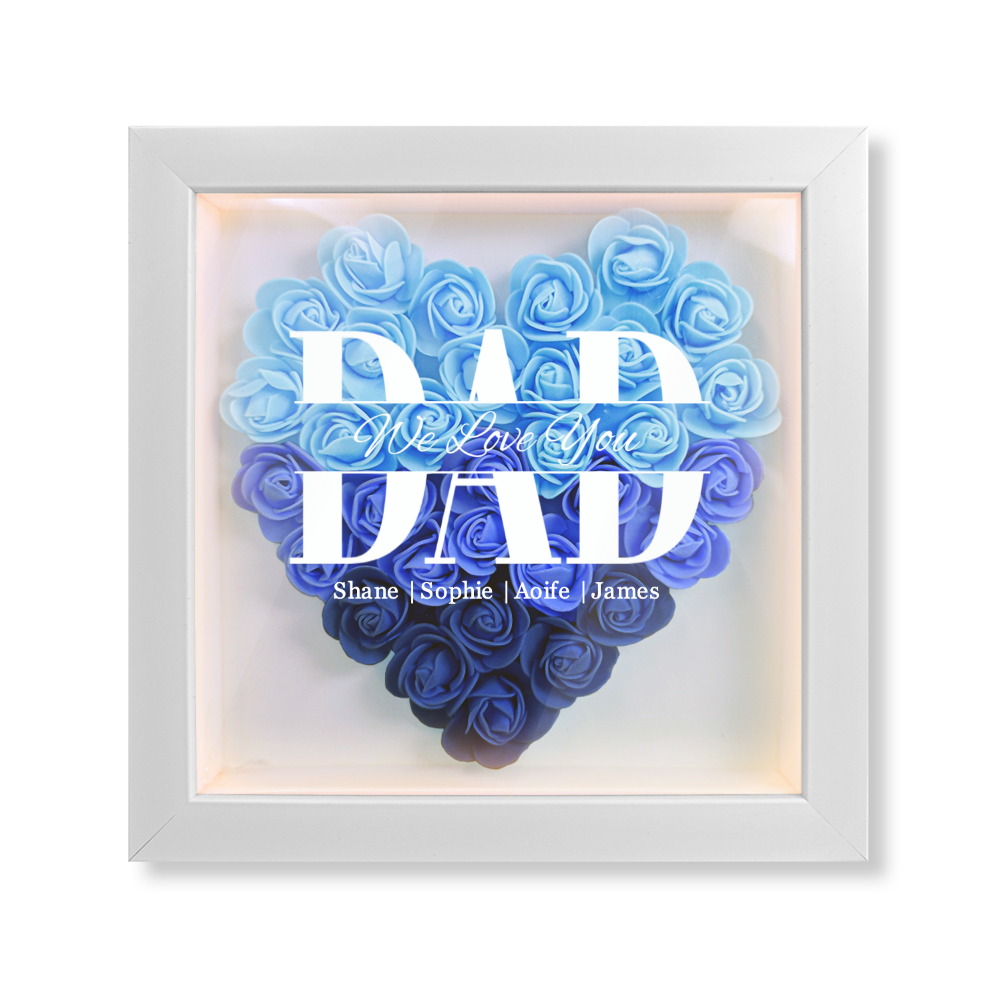 50% OFF Personalised Flower Shadow Box for DAD