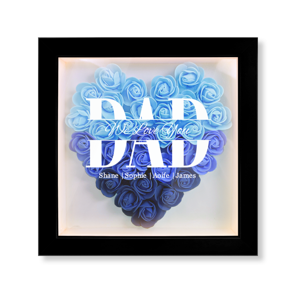 50% OFF Personalised Flower Shadow Box for DAD