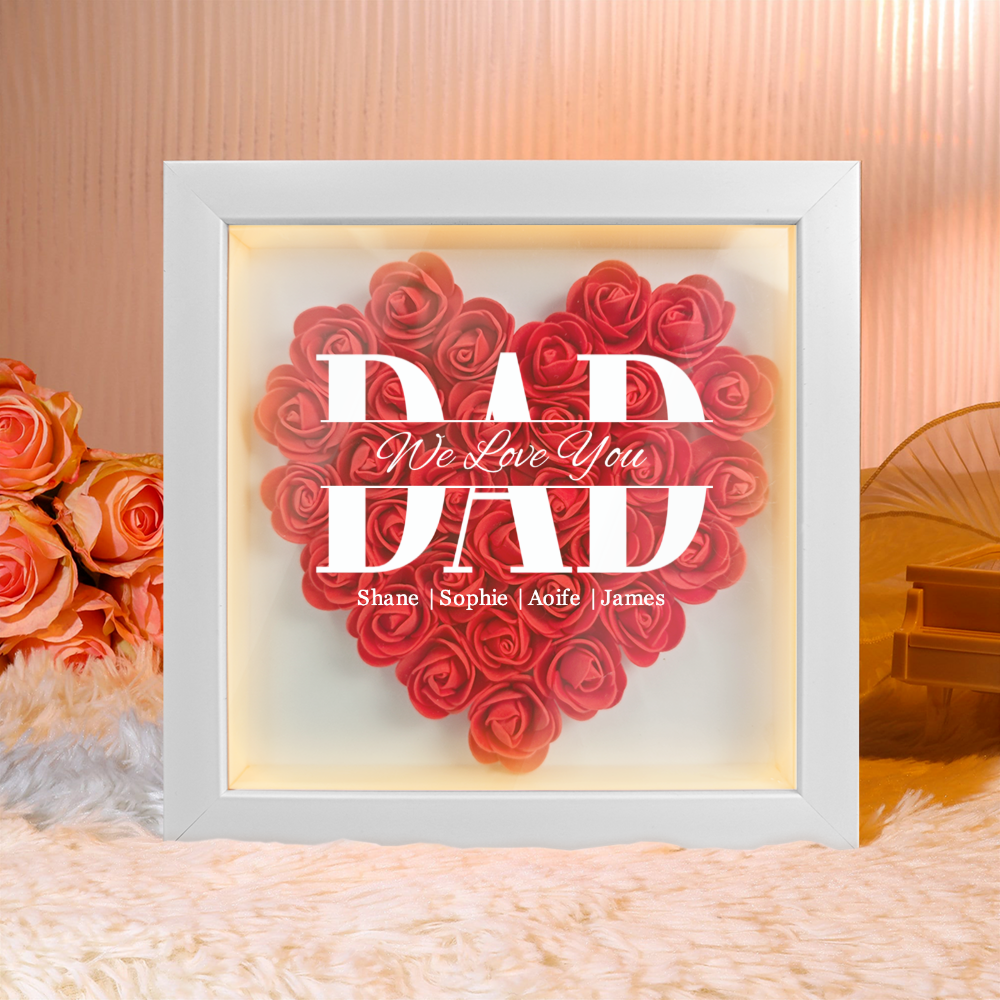 50% OFF Personalised Flower Shadow Box for DAD
