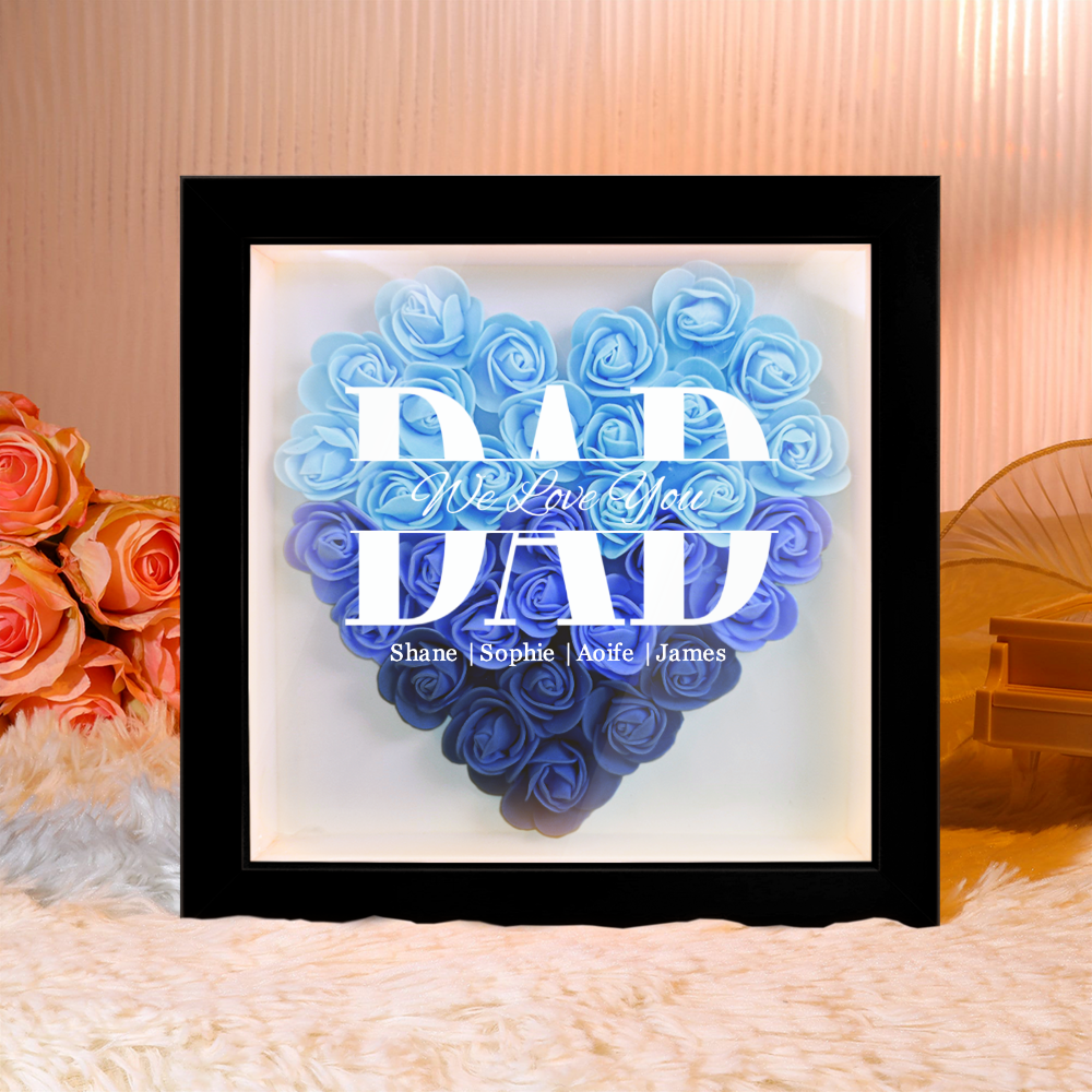 50% OFF Personalised Flower Shadow Box for DAD
