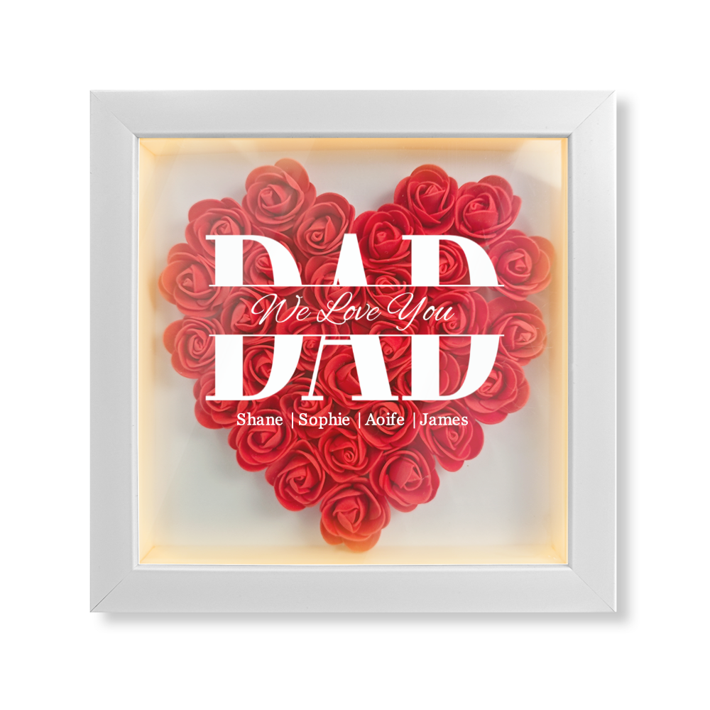 50% OFF Personalised Flower Shadow Box for DAD