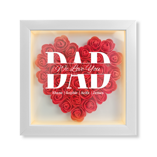 50% OFF Personalised Flower Shadow Box for DAD